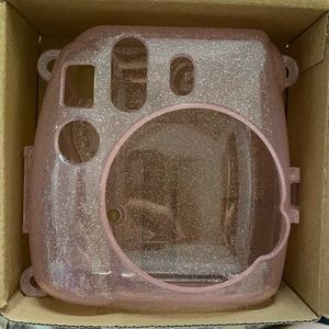 Mini 9 Pink Glitter Crystal Shell Case